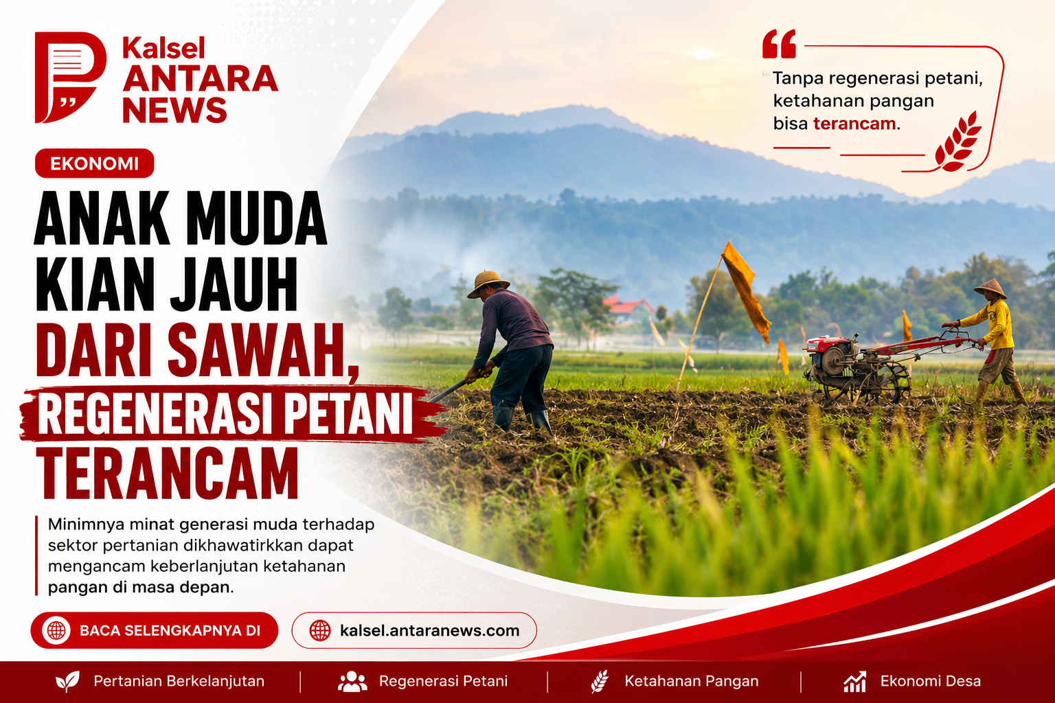 Anak Muda Kian Jauh dari Sawah, Regenerasi Petani Terancam