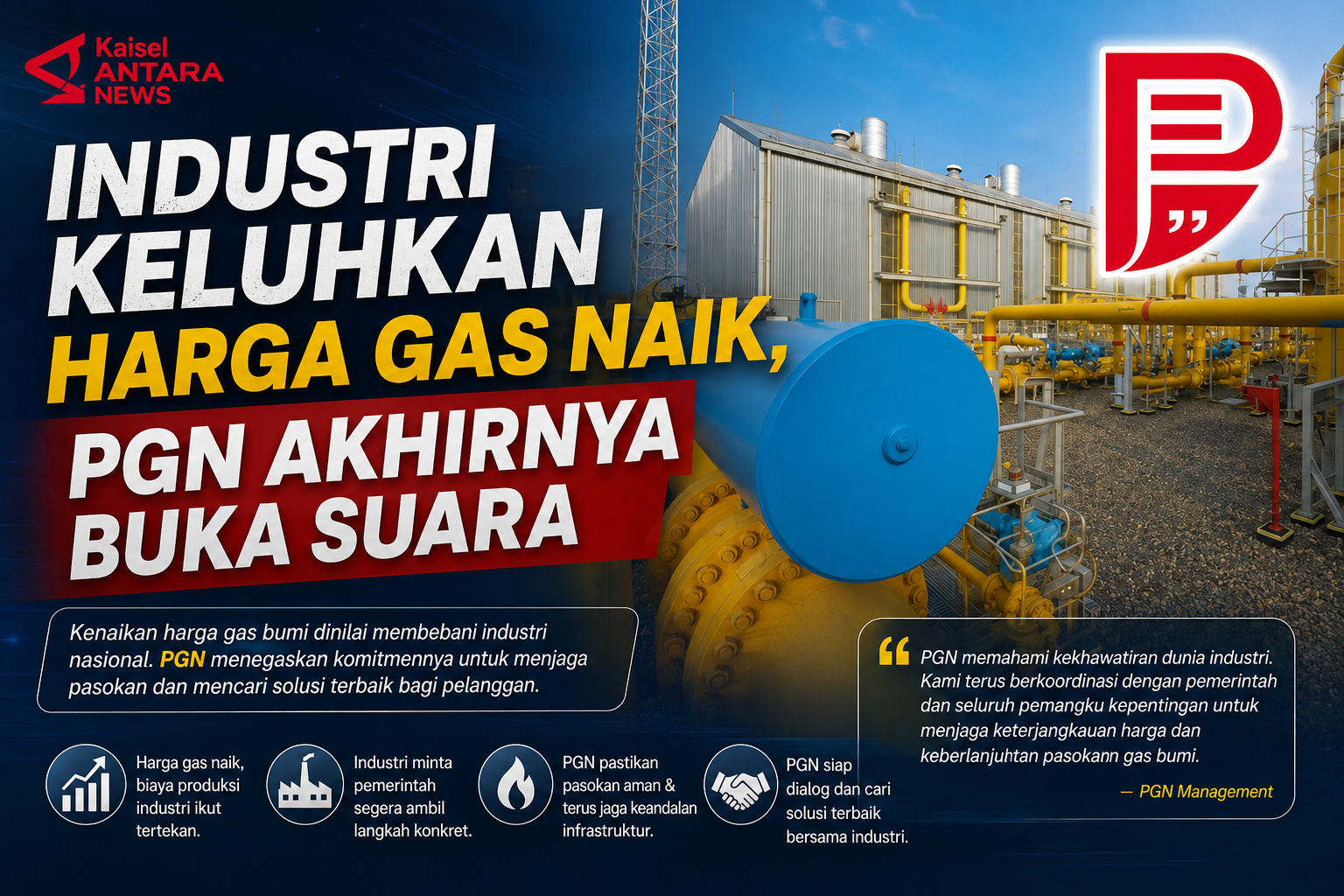 Industri Keluhkan Harga Gas Naik, PGN Akhirnya Buka Suara