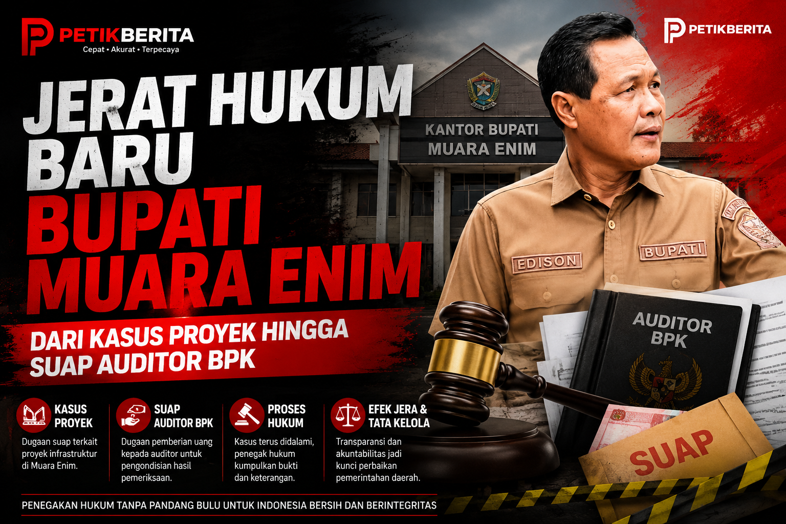 Dari Kasus Proyek Hingga Suap Auditor BPK, Jerat Hukum Baru Bagi Bupati Muara Enim !