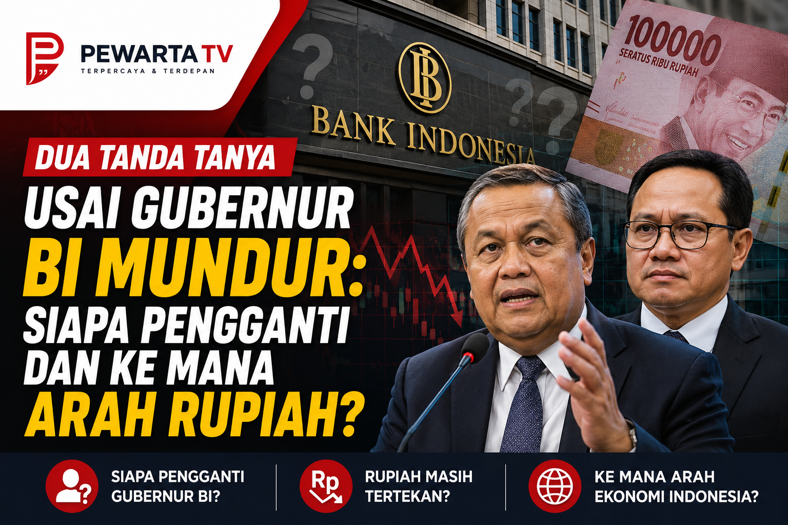 Dua Tanda Tanya Usai Gubernur BI Mundur: Siapa Pengganti dan Ke Mana Arah Rupiah?
