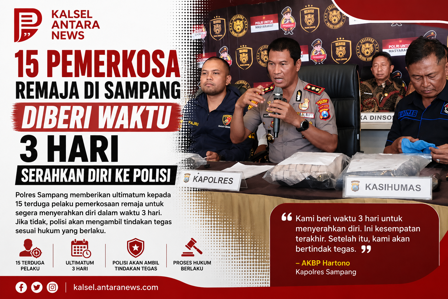 15 Pemerkosa Remaja di Sampang Diberi Waktu 3 Hari Serahkan Diri ke Polisi
