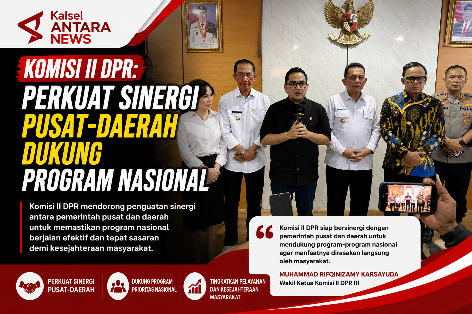 Komisi II DPR: Perkuat sinergi pusat-daerah dukung program nasional