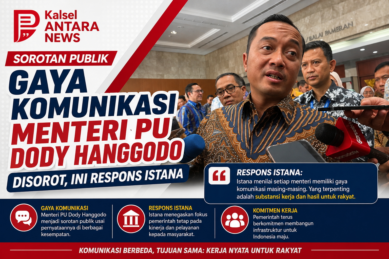 Gaya Komunikasi Menteri PU Dody Hanggodo Disorot, Ini Respons Istana