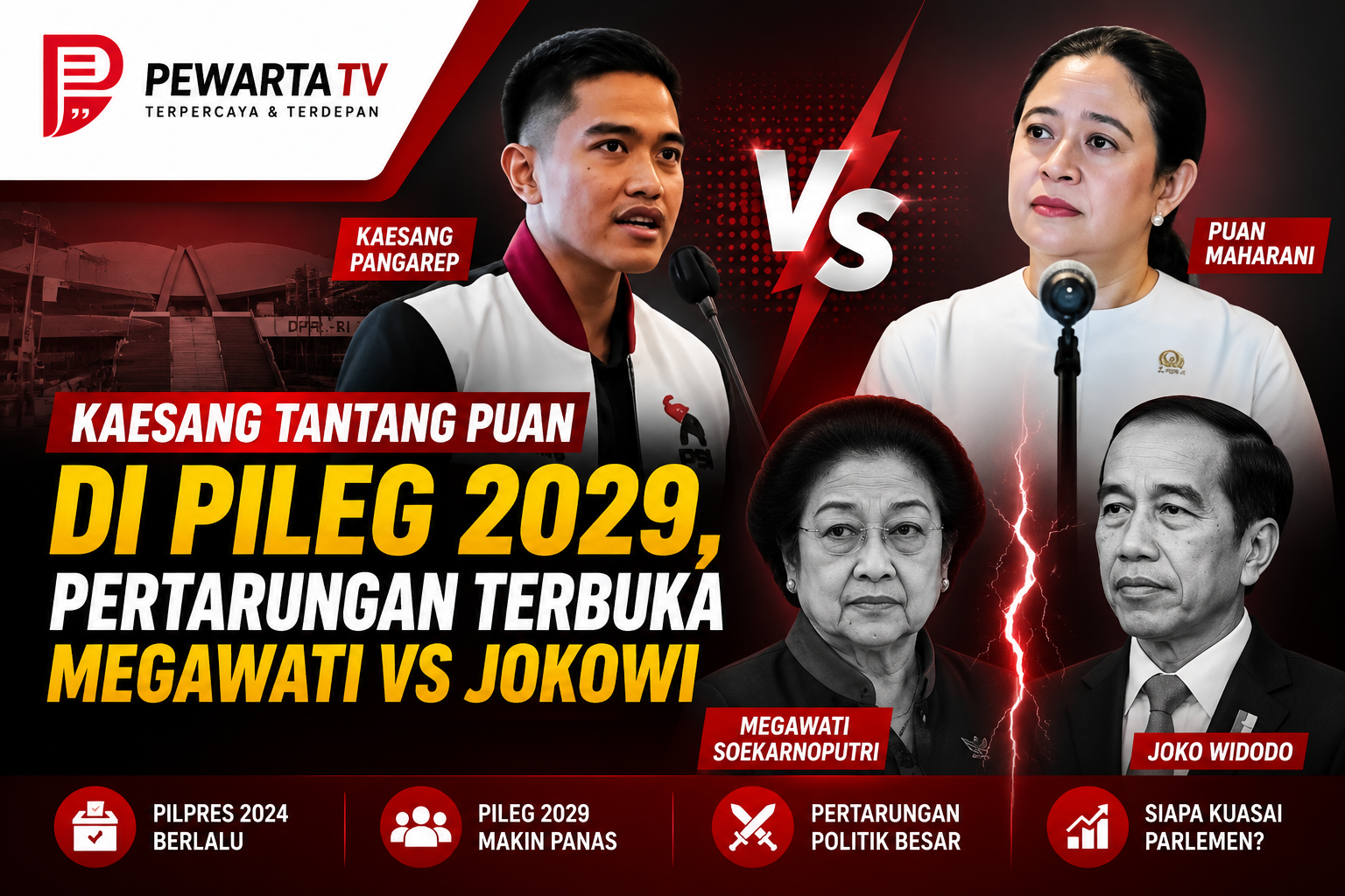 Kaesang Tantang Puan di Pileg 2029, Pertarungan Terbuka Megawati vs Jokowi