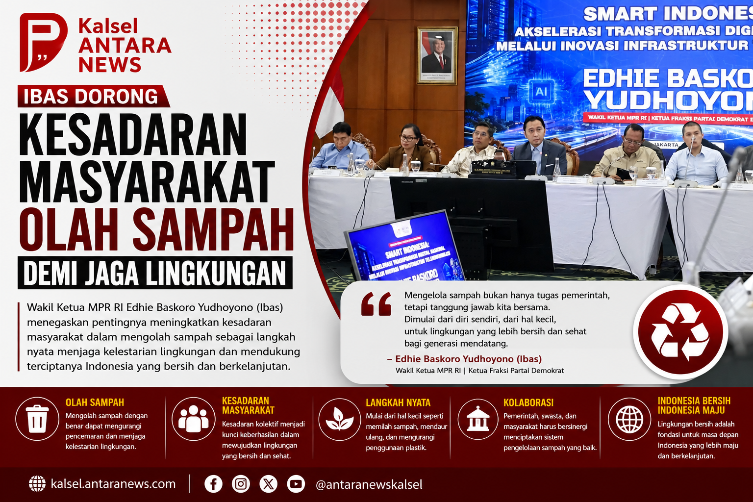 Ibas dorong kesadaran masyarakat olah sampah demi jaga lingkungan