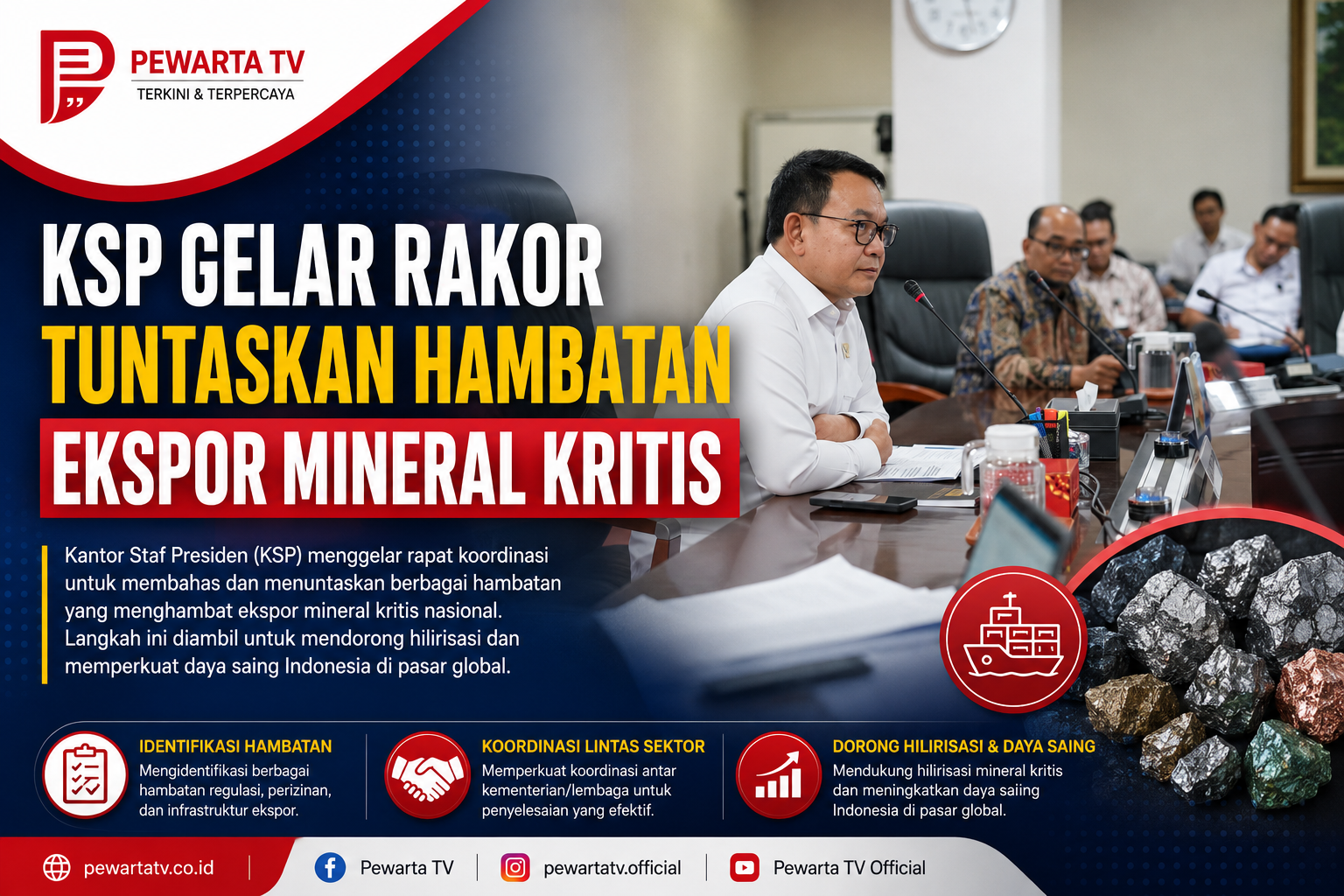 KSP gelar rakor tuntaskan hambatan ekspor mineral kritis