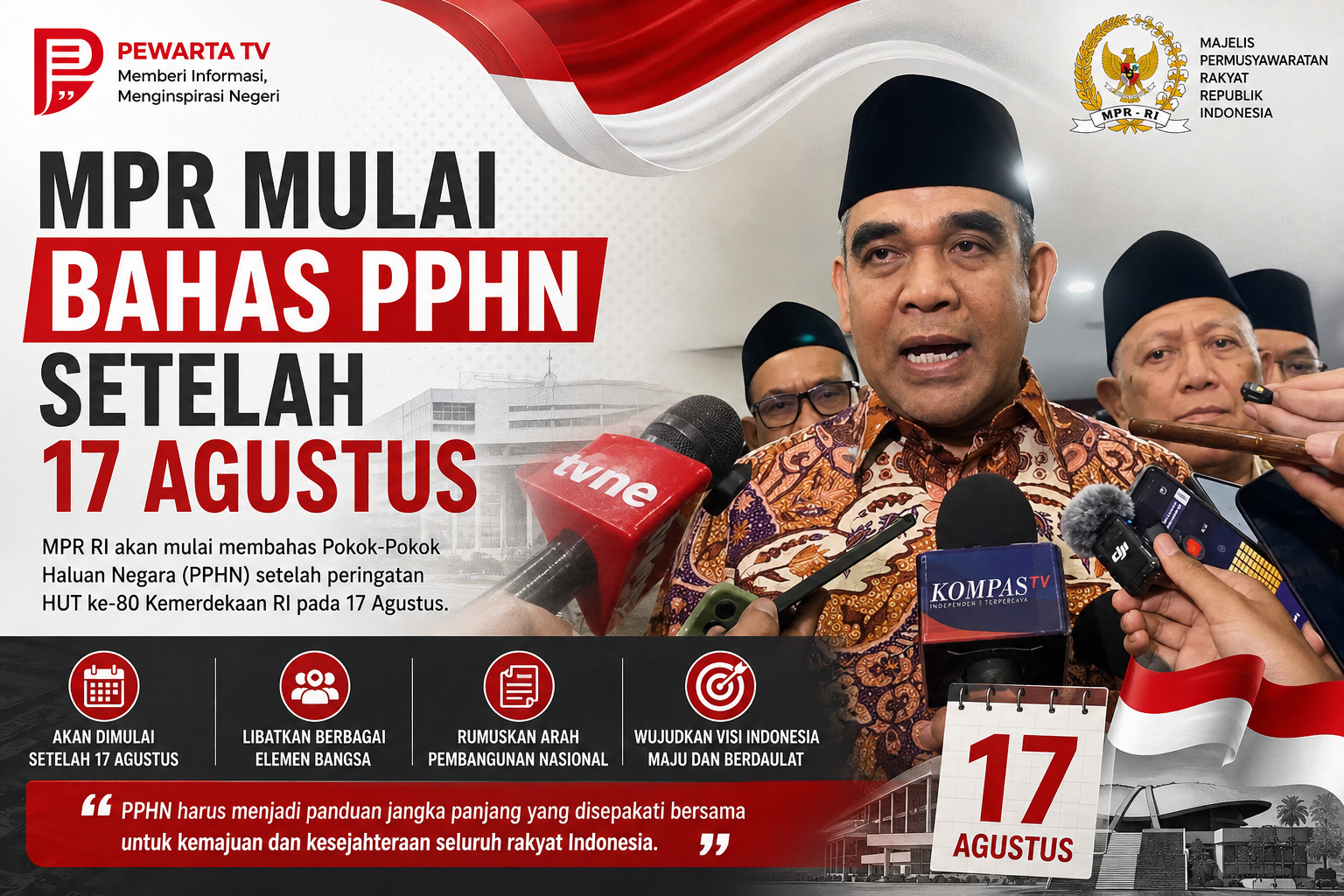 MPR Mulai Bahas PPHN setelah 17 Agustus