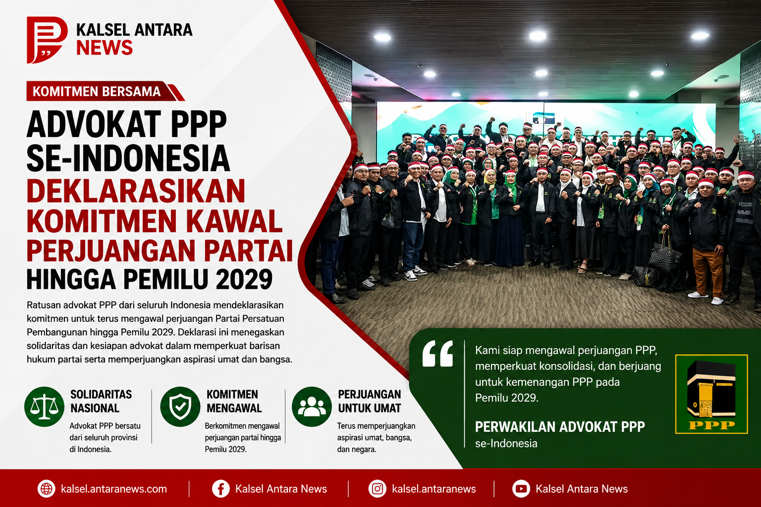 Advokat PPP se-Indonesia Deklarasikan Komitmen Kawal Perjuangan Partai hingga Pemilu 2029